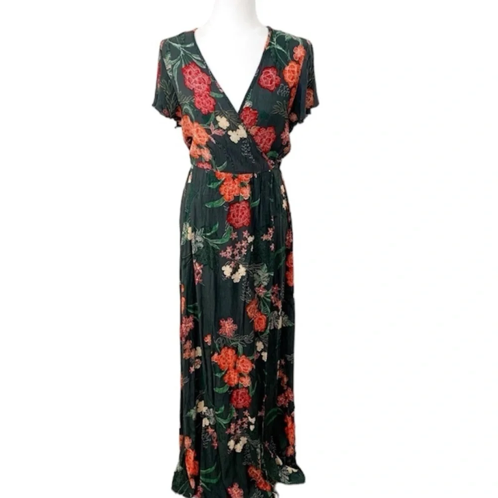 Patrons Of Peace Floral Faux Wrap Maxi Dress - Picture 2 of 9